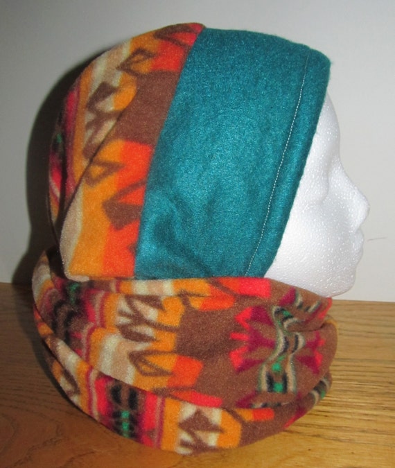 New Handcrafted Hat Scarf All in One Warm Fleece Cozy Orange Elf Hat OS Elf Hat (6-12 mo.) — Deep Purple — Steller Handcrafted Goods main image 3
