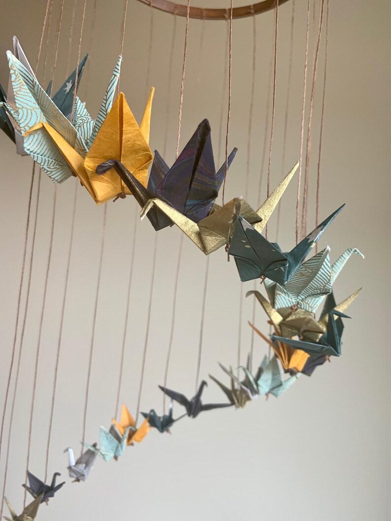 CUSTOM Origami Paper Crane Mobile Etsy