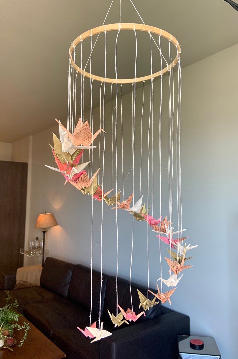 CUSTOM Origami Paper Crane Mobile Etsy