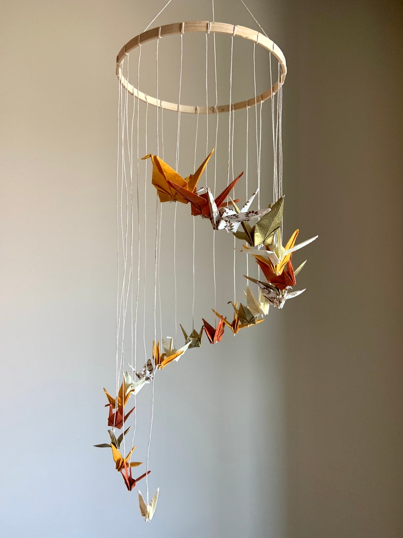 CUSTOM Origami Paper Crane Mobile Etsy