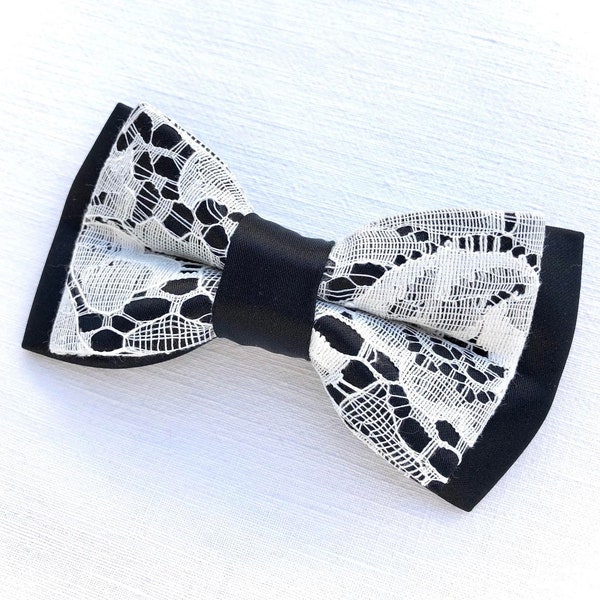 Lace Bow Tie - Etsy