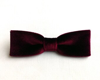 Pajarita fina de terciopelo burdeos, regalo para bodas, padrinos de boda, regalos para novios.