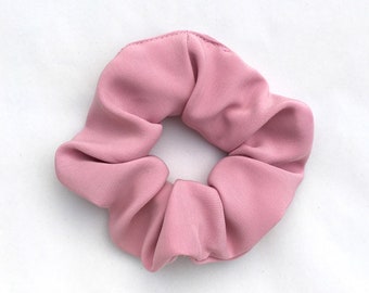 Powder pink scrunchie, Pastel pink hair ties, sustainable gifts for women