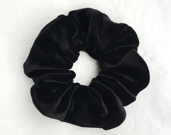 Black velvet scrunchie, Classy gift for women