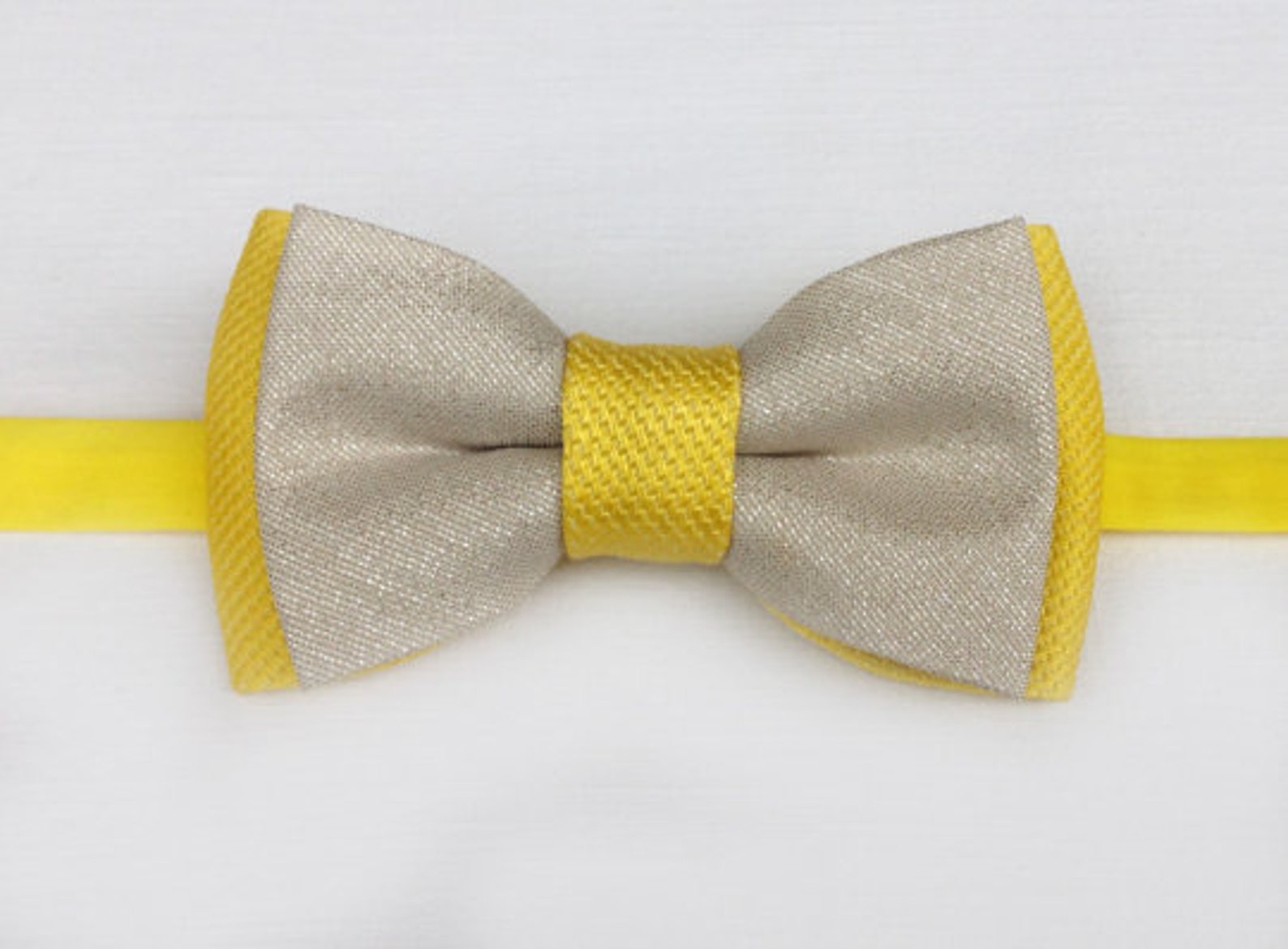 Men's Metallic Bow Tie, Pre Tied Glam Bowtie, Chic Formal Bow Tie, Gift for Artist, Gift for