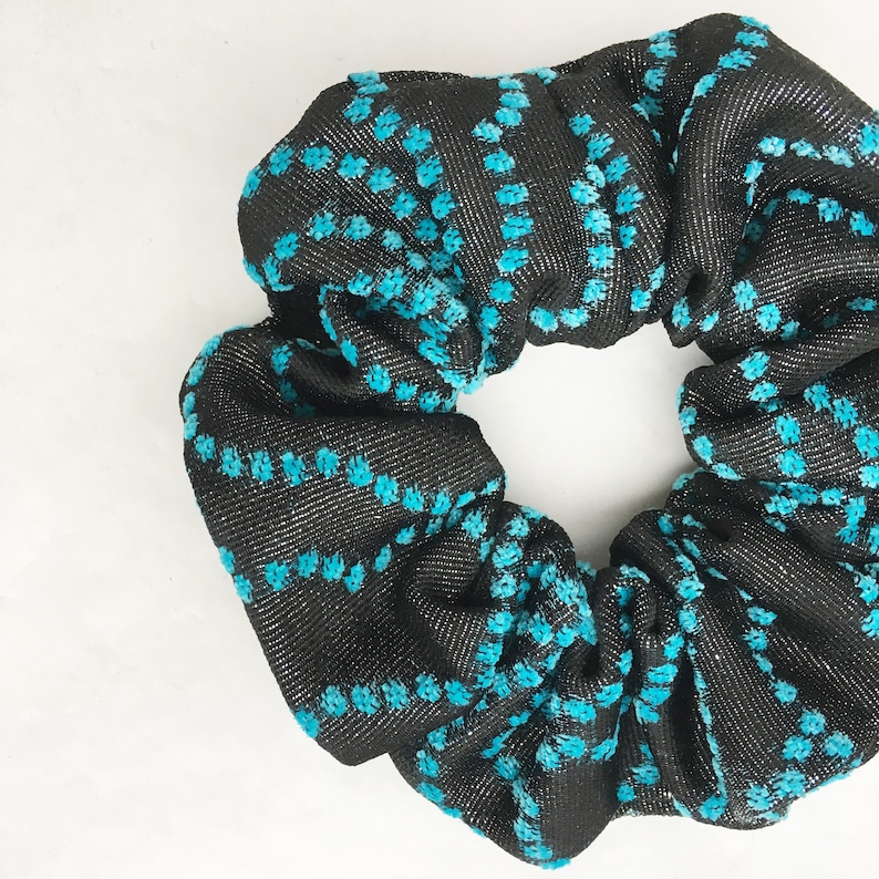 Black and blue shimmering scrunchie Christmas gifts for women