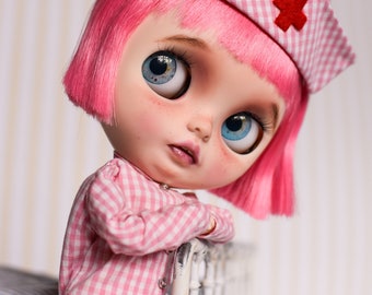 Custom Blythe doll: Nurse Mimi by cocomicchi