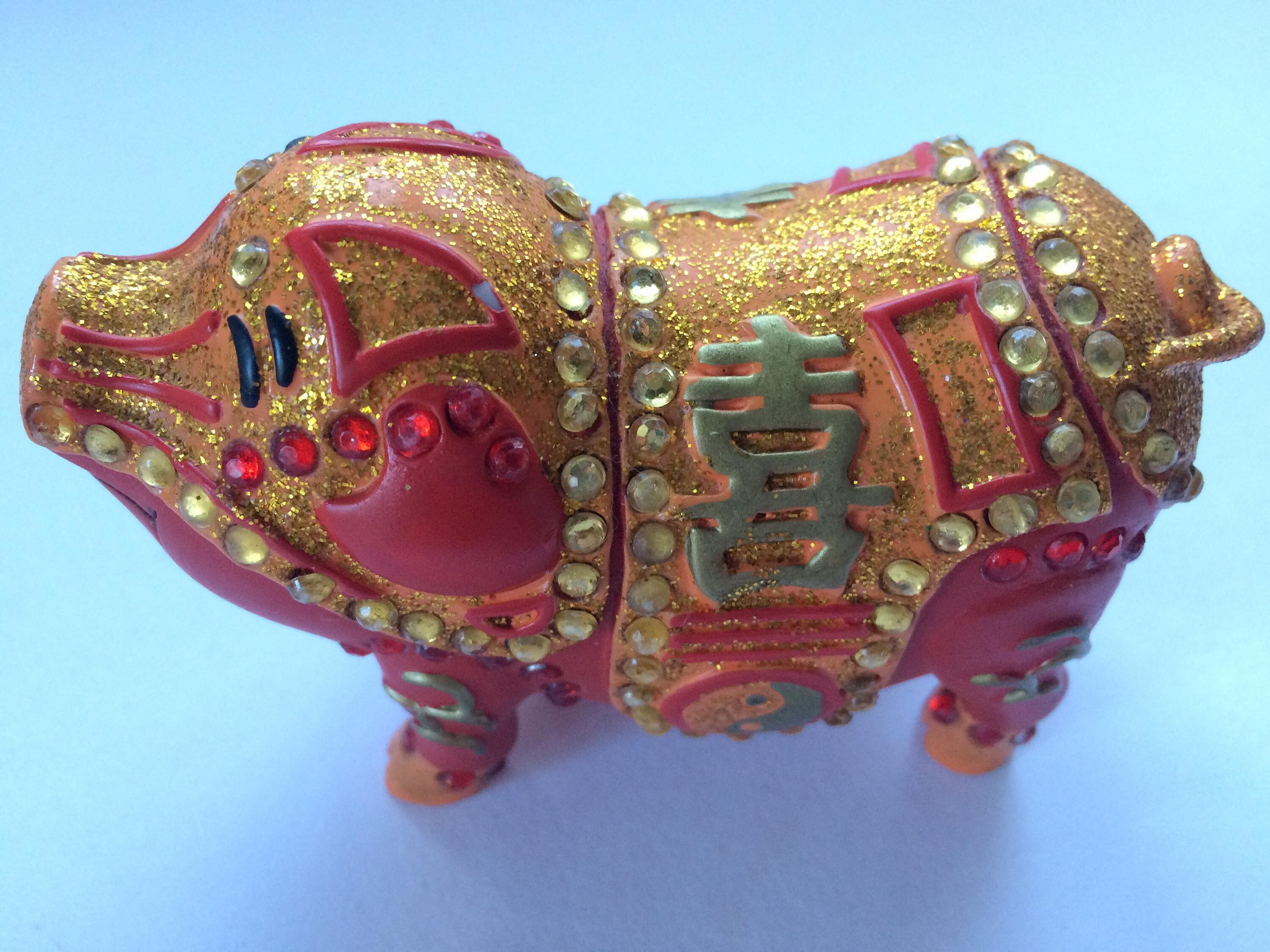 Chinese Chinese pigs lucky pigs glitter pigs pigs Chinese Etsy