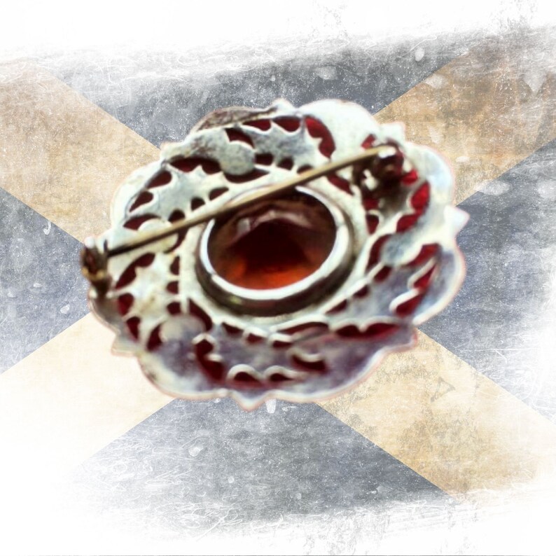 Scottish thistle thistle brooch Mizpah Mizpah brooch gift Scottish souvenir Amber Scottish brooch Scottish Scottish thistle brooch
