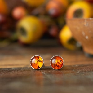 Real Amber Earrings handmade in Sterling Silver