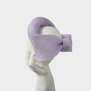 Beloved Millinery Couture Fine Elegant Classy Purple Bow Fascinator Headband Elegant Lilac Bow Fascinator - Etsy main image 4