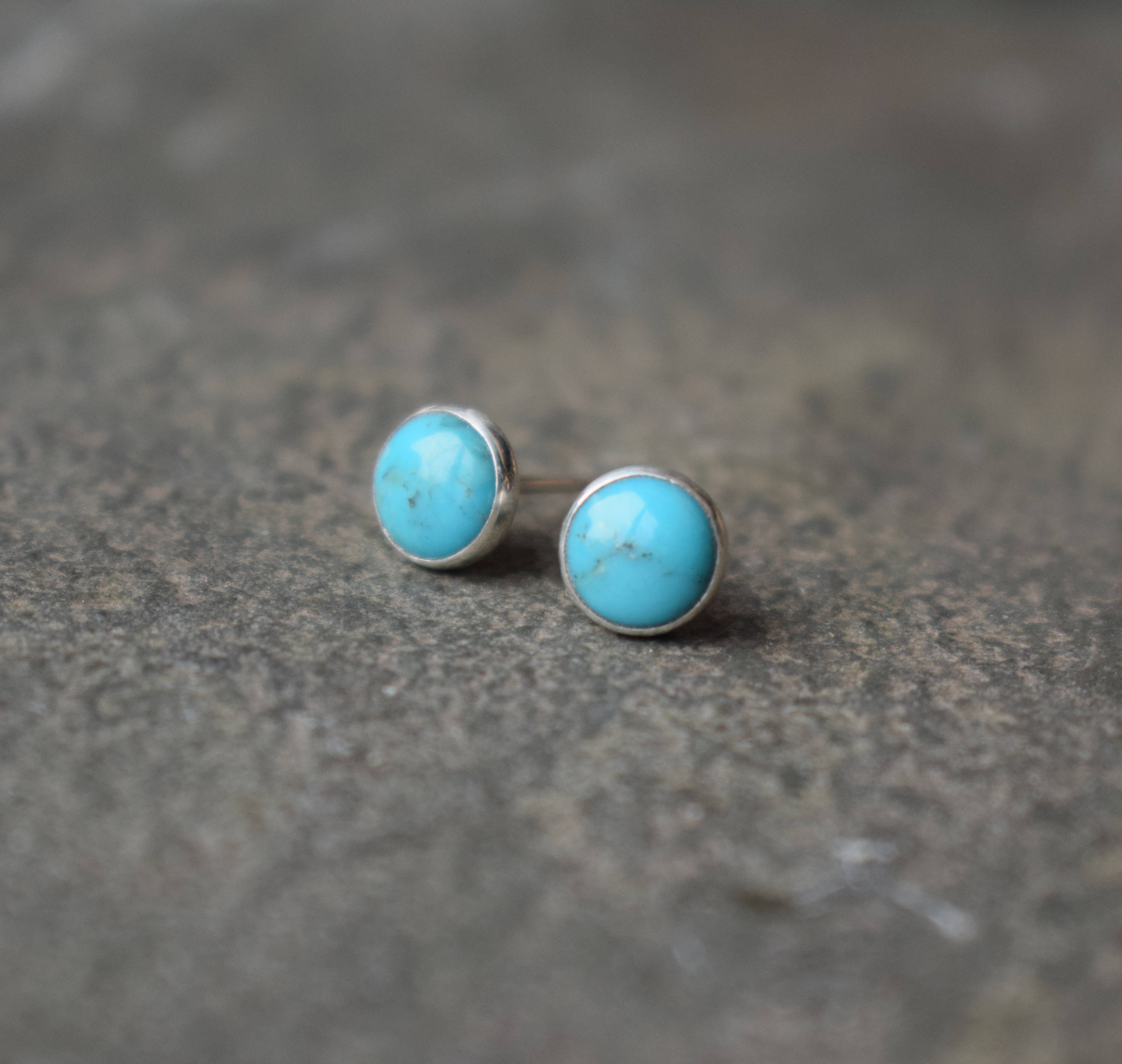 Turquoise Stud Earrings turquoise studs turquoise earrings | Etsy