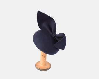 Navy Blue Fascinator Hat for Women - Millinery for Weddings, Races