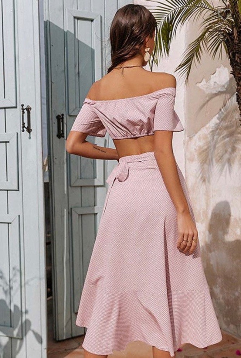 free ship Blush two piece set