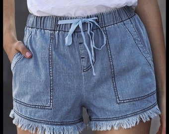 Denim cut off shorts -free ship