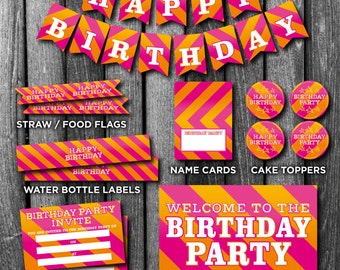 INSTANT DOWNLOAD Birthday Party Pack - Instant Download