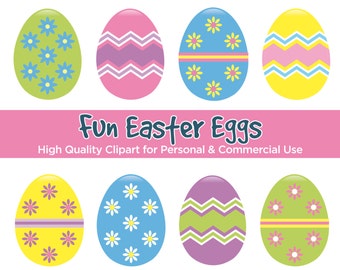 Easter Eggs Clipart - Digital Clip Art Graphics for Personal or Commercial Use