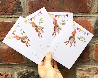 Printable Party Invitation, Birthday Invitation, Instant Download, Party Invite, Squirrel, Woodland Party, Party Animal, Child's Birthday