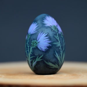 Hand Painted Wooden Easter Egg- Personalized Egg Ornament- Polish Pisanki- Custom Pysanky- Easter Gift- Easter Decoration- Floral Decor
