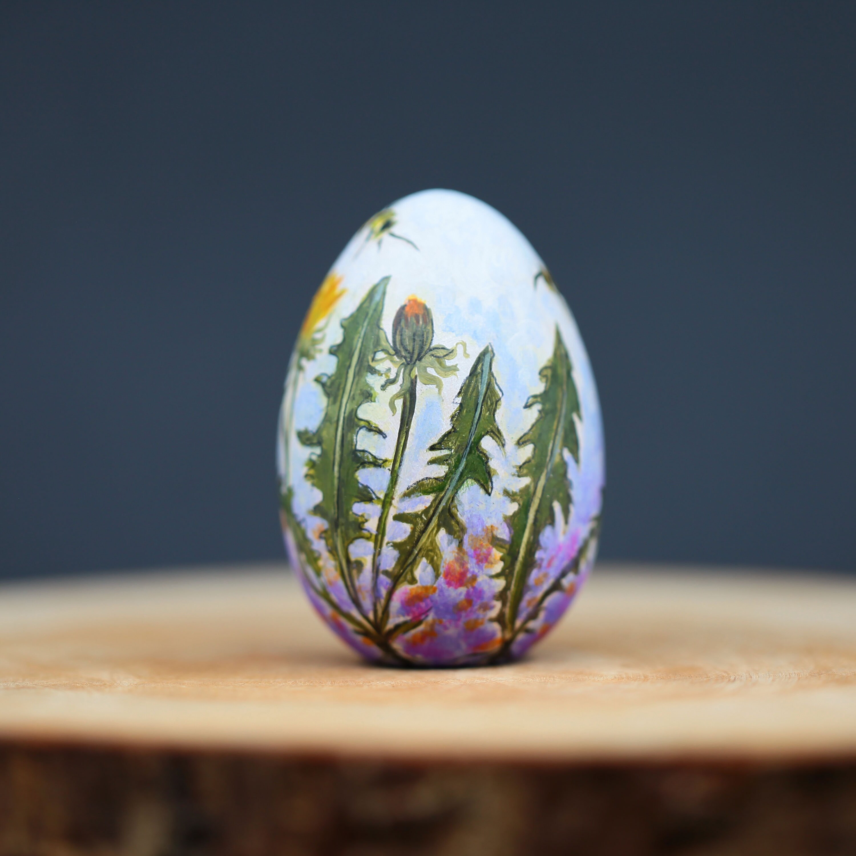 Hand Painted Wooden Easter Egg: Floral Pysanky Ornament - Etsy