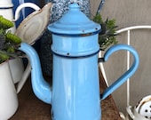 Vintage French Enamel Tiered coffee pot