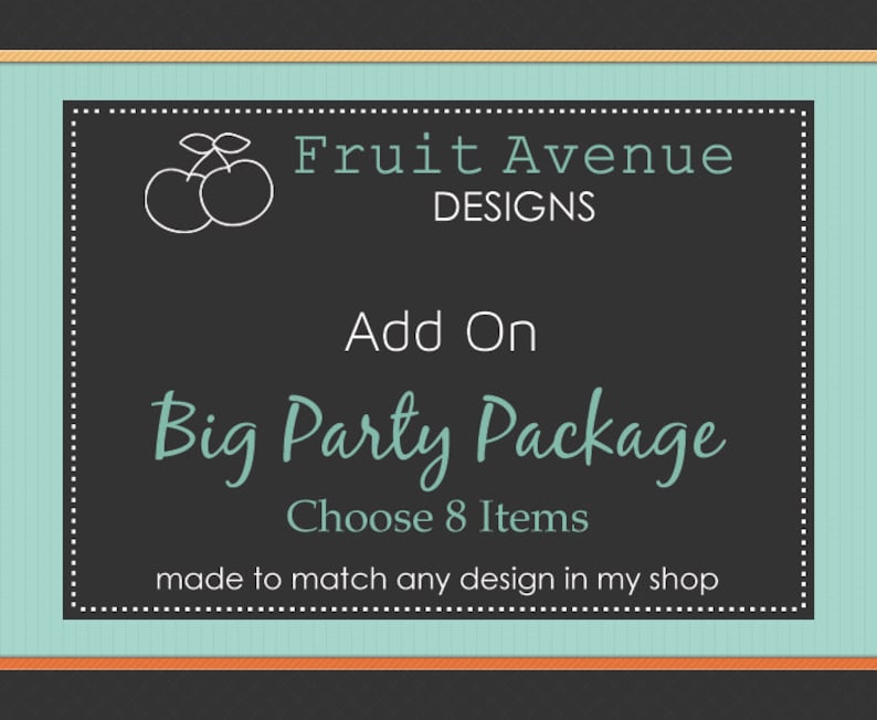 Matching Add On DIY Printable Big Party Package