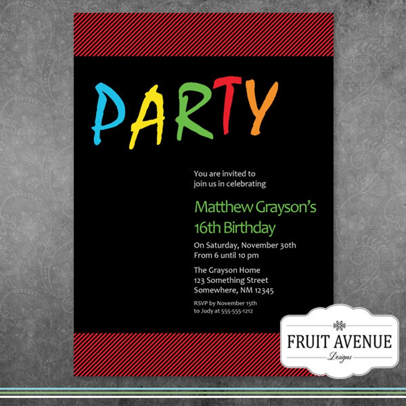 teenage-boy-birthday-party-invitation-printable-etsy