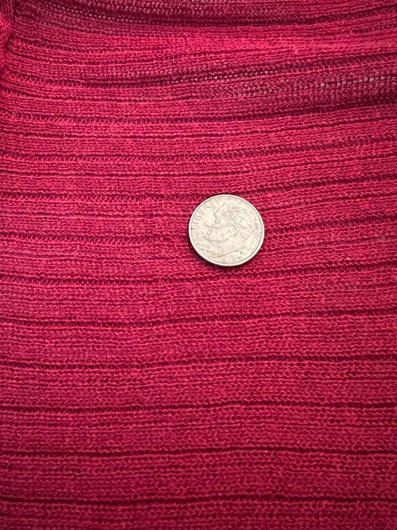Cranberry Red Eileen Fisher Open Front Cardigan - image 9