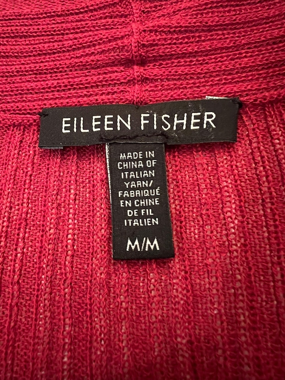 Cranberry Red Eileen Fisher Open Front Cardigan - image 7