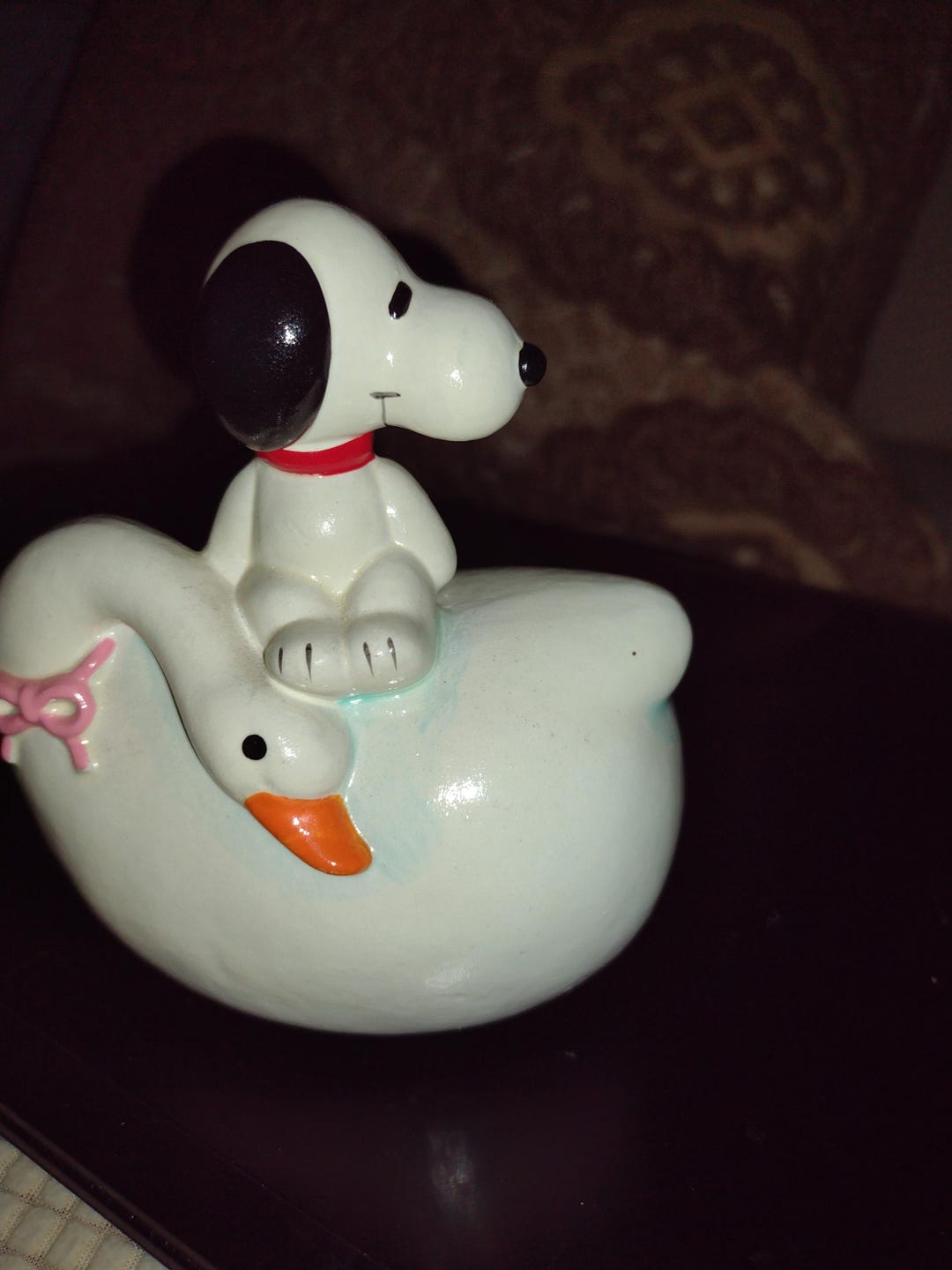 Vintage Snoopy Ceramic Coin Bank Swan - Etsy