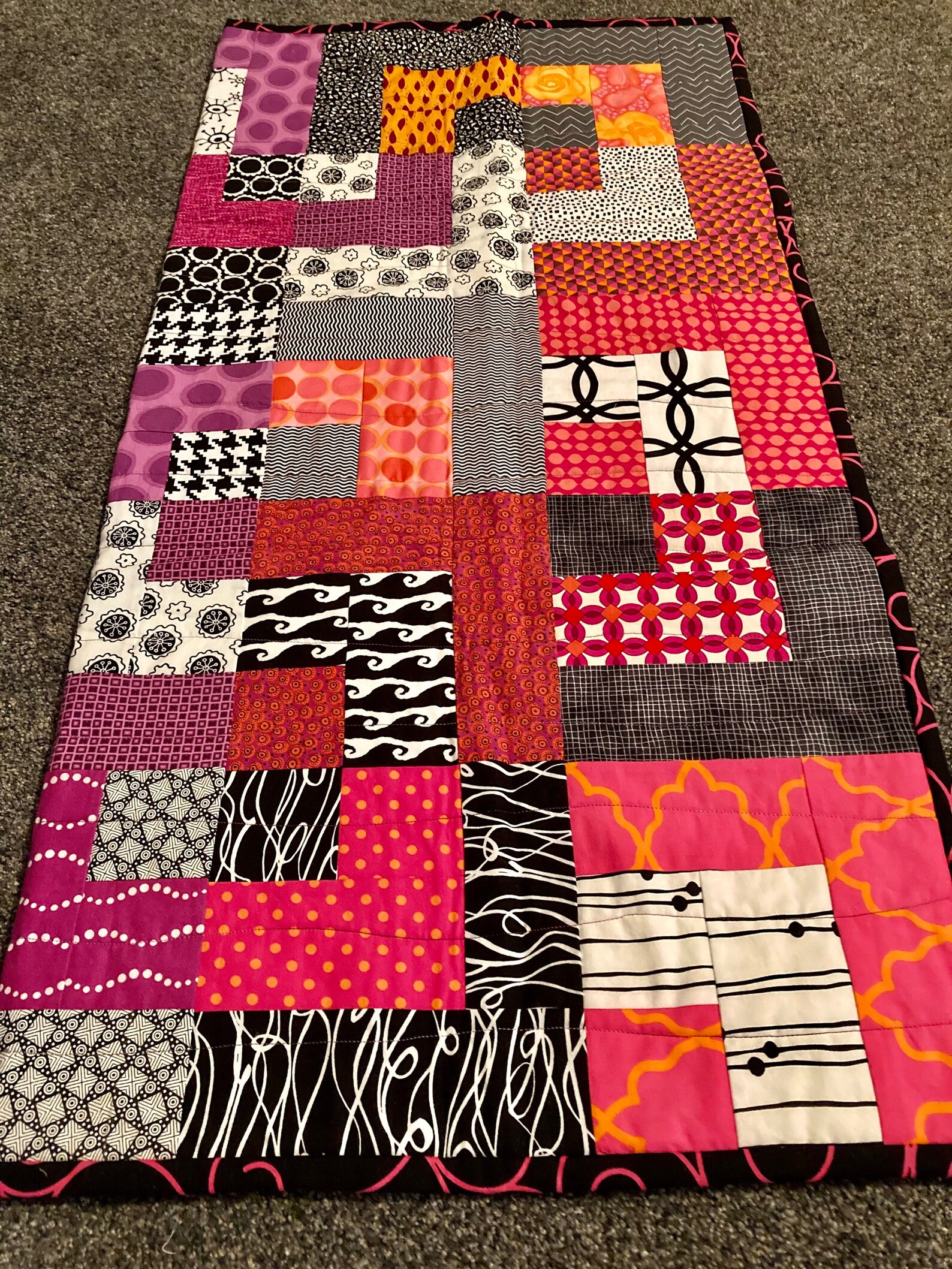 Modern Baby Quilt william Ii Purple Pink Etsy Canada