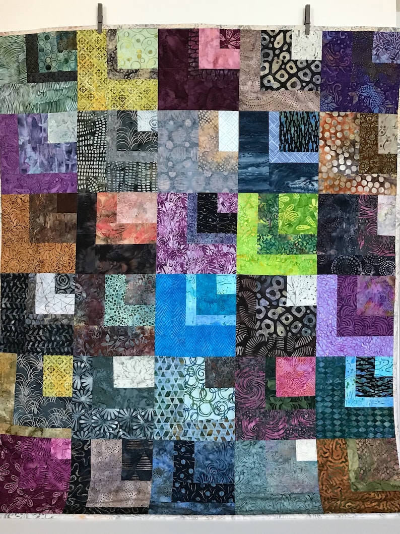 Modern Quilt Jackie Multi Colors Squares Wall Image 0