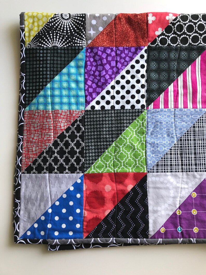Modern Baby Quilt sean Ii Modern Quilt Etsy