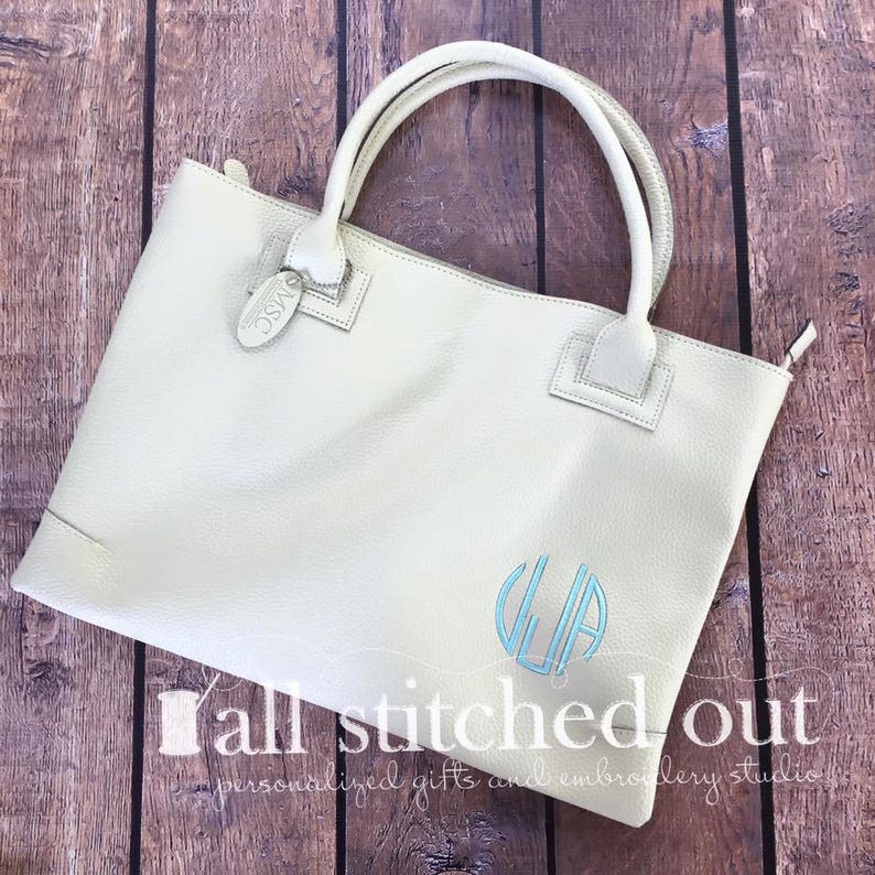 Monogrammed Charleston Purse Corner Monogram Monogrammed Etsy