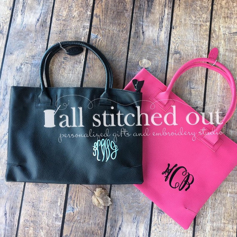 Monogrammed Charleston Purse Corner Monogram Monogrammed Etsy
