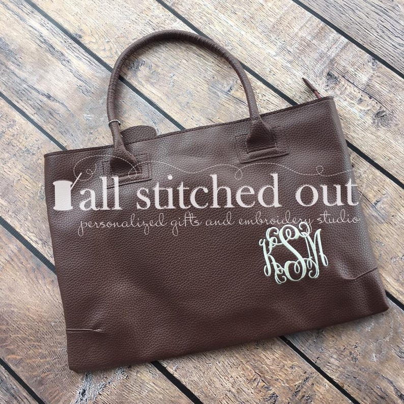 Monogrammed Charleston Purse Corner Monogram Monogrammed Etsy