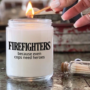 Firefighter Candle Gift | Personalized Gift | Avocado Body Butter | Care Package | Gift for Him | L.E.O. Gift | Gift for Her