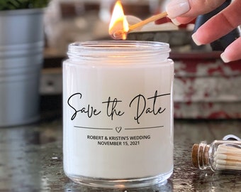 Unique Save The Date Candle Gift | Personalized Gift | Avocado Body Butter | Care Package | Gift for Her