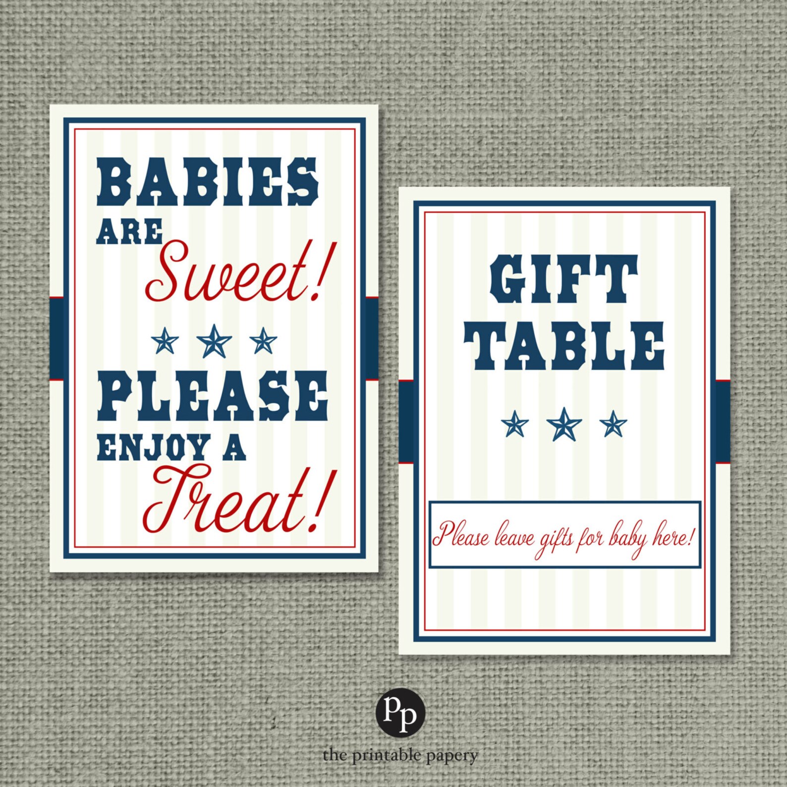 Baby Shower Table Signs 5x7 Baby Shower Treat Sign & Etsy