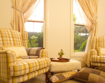 Custom Rod Pocket Draperies With Attached Valance Made To Etsy