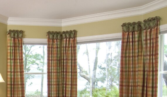 Custom Cuff Style Draperies With Contrasting Fabric Made To Etsy
