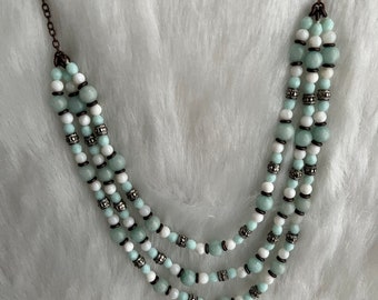 Coastal Multi-Strand Necklace with Chain