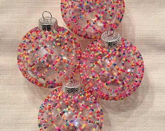 Candy Colored Beaded Ornament Set