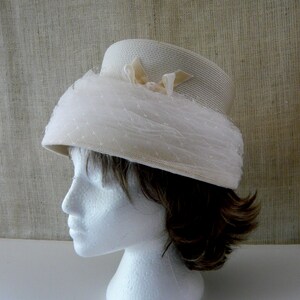 Vintage Ladies Hat by Milbrae Wedding off White With - Etsy