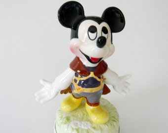 Disney Mickey Mouse Musical Figurine Schmid Musical Collectibles 1980s
