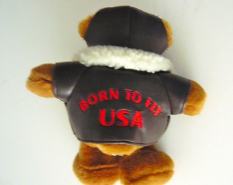 Collectible Teddy Bear Born to Fly USA Aviator