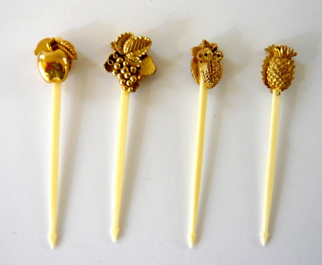 Vintage Cocktail Picks Drink Markers Etsy