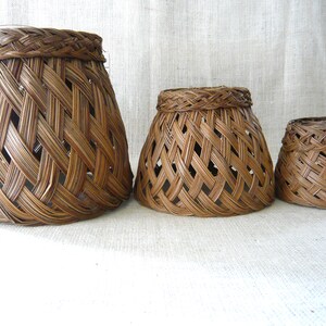 Vintage Reed Baskets - Set of Three Graduated Sizes - Etsy