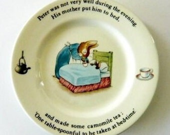 Vintage Beatrix Potter Peter Rabbit Plate Wedgwood