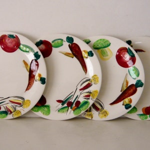 Set of Four Nasco Del Coronado Salad Plates - Vegetable Motif - Etsy